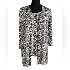 Carol Little Zebra Print Top | 2 Piece Set Size M